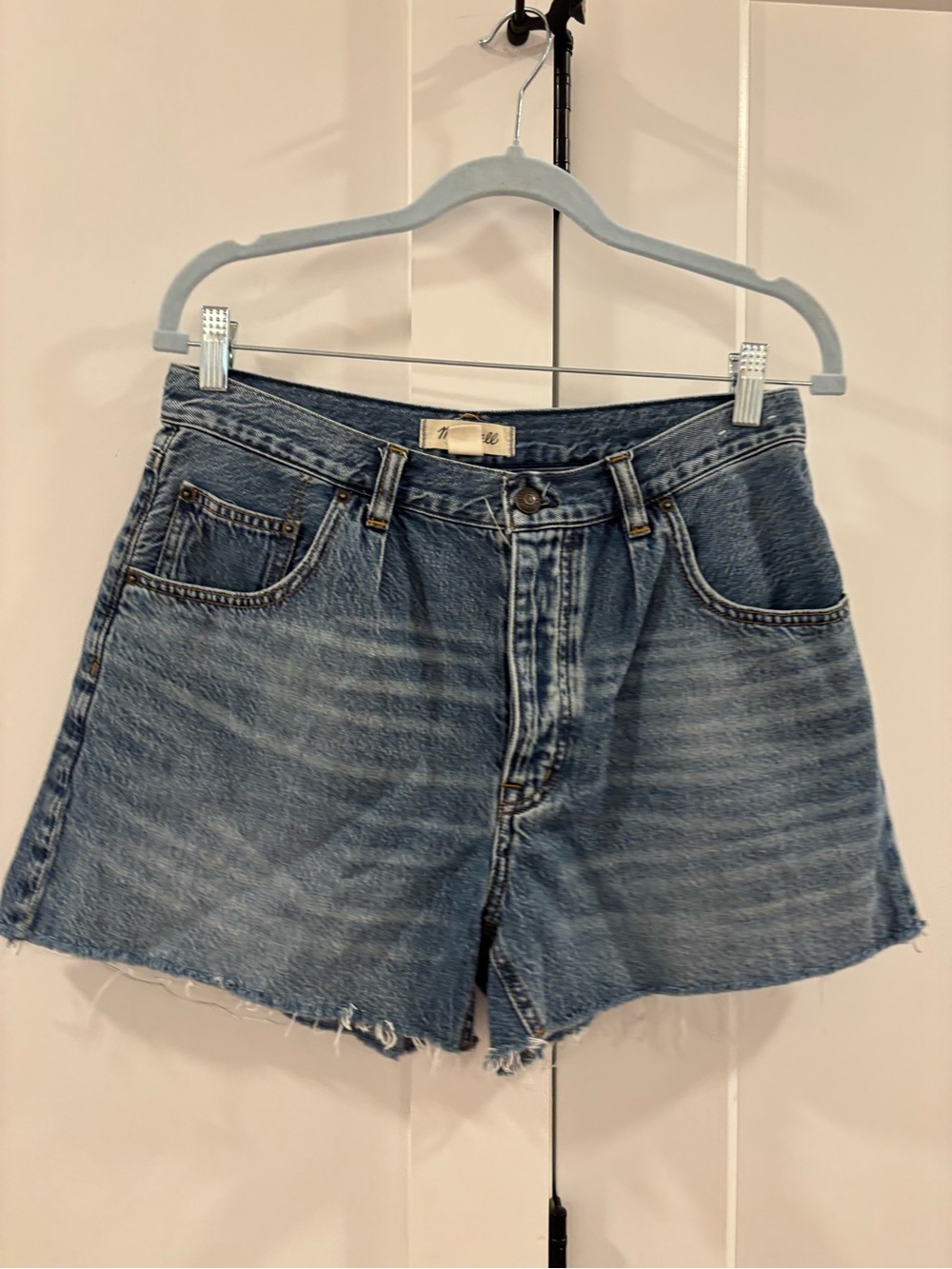 Madewell Pleated Denim Shorts